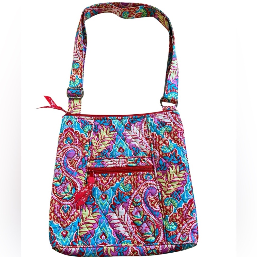 Vera Bradley large crossbody hipster bag in Paisley in Paradise EUC